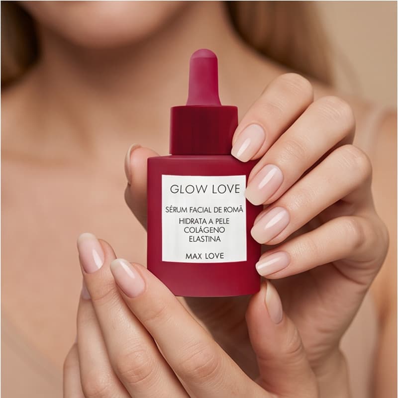 Sérum Facial de Romã Glow love - MAX LOVE Vegano Antioxidante