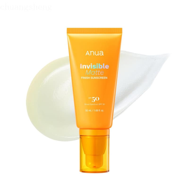 Protetor Solar Anua Invisible Matte Finish, Amplo Espectro SPF50, Gel Transparente, Filtros UV Não Comedogênicos, Para T