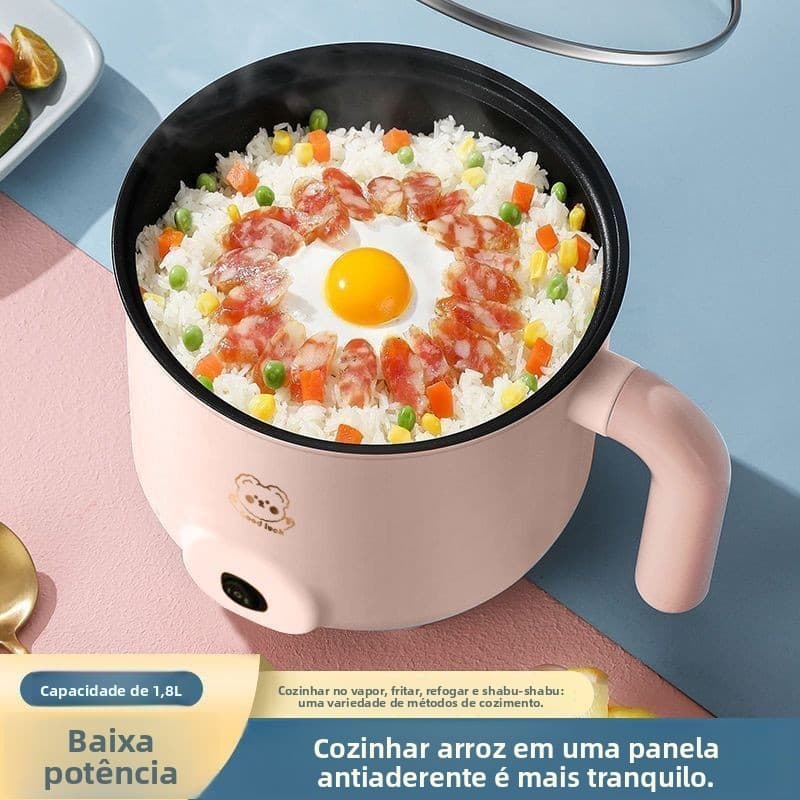 Panela elétrica, panela multifuncional antiaderente, panela elétrica para uso doméstico e em dormitórios, elétric