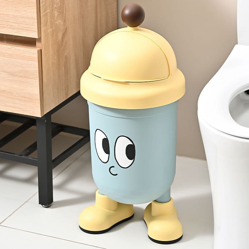 2026 novo estilo sala de estar inovador bonito engraçado lata de lixo de alto valor cozinha doméstica portátil lixeira s