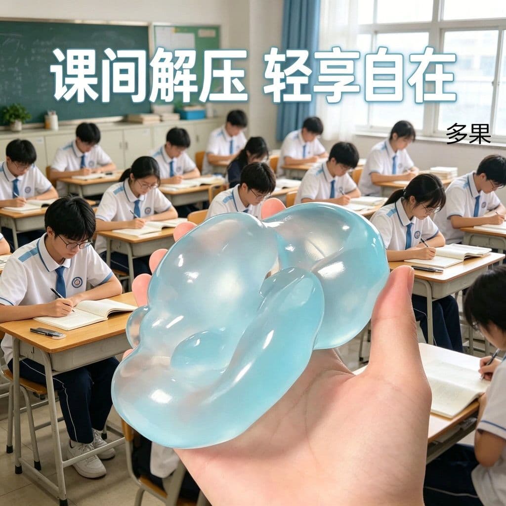 Brinquedos de descompressão estudantes do ensino médio bola feita à mão gelo transparente Maltose alto valor mar azul mo