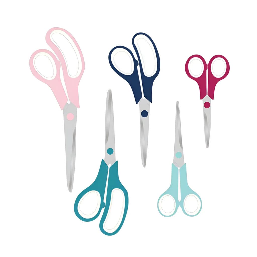 Kit com 5 Tesouras Multiuso em Tamanhos Variados We R