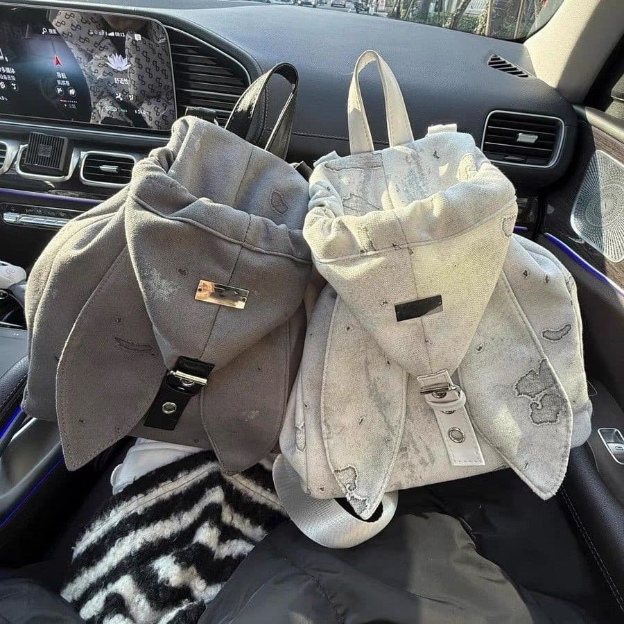 2026 início da primavera novo estilo estilo coreano High-End bonito coelho Cross-corpo mochila feminina multifuncional c