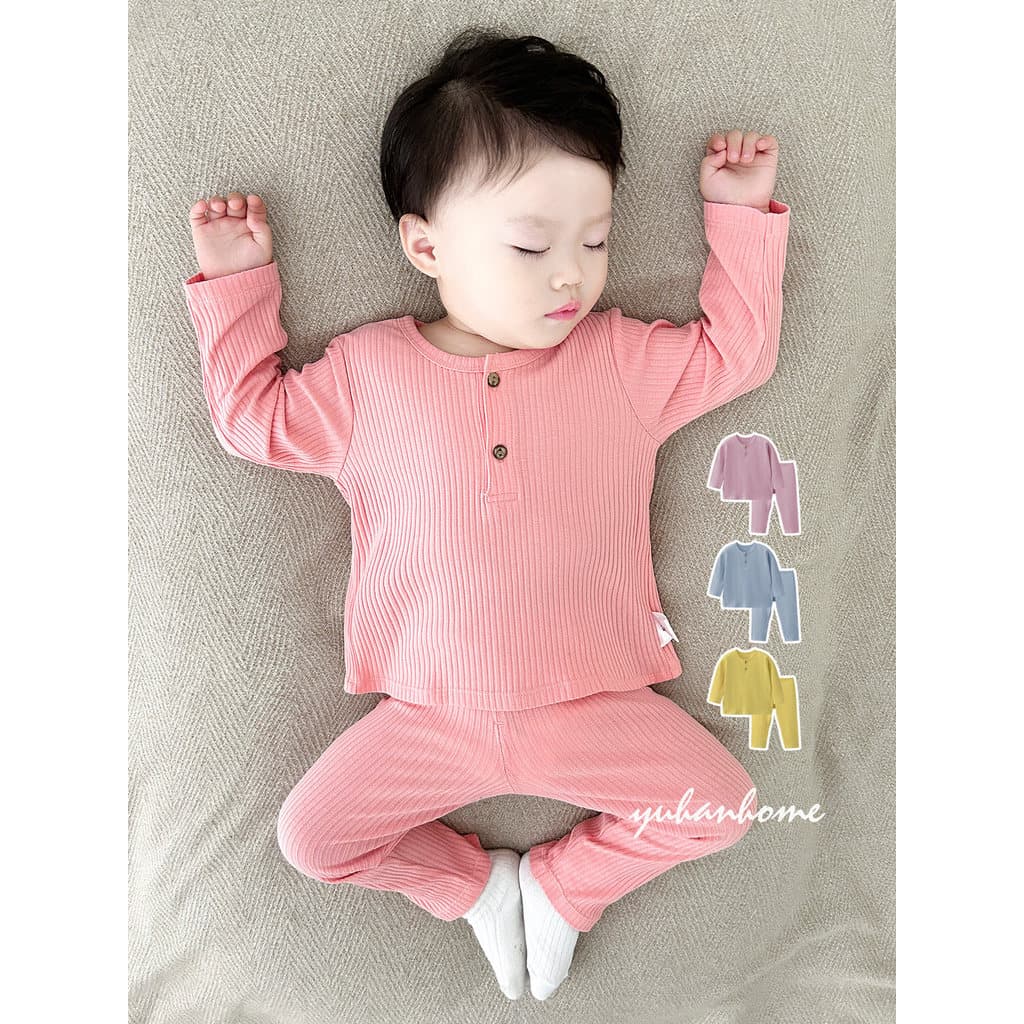 Conjunto de pijamas para bebês, outono inverno, classe a, algodão puro, estilo coreano, Slim fit, calças superiores, con