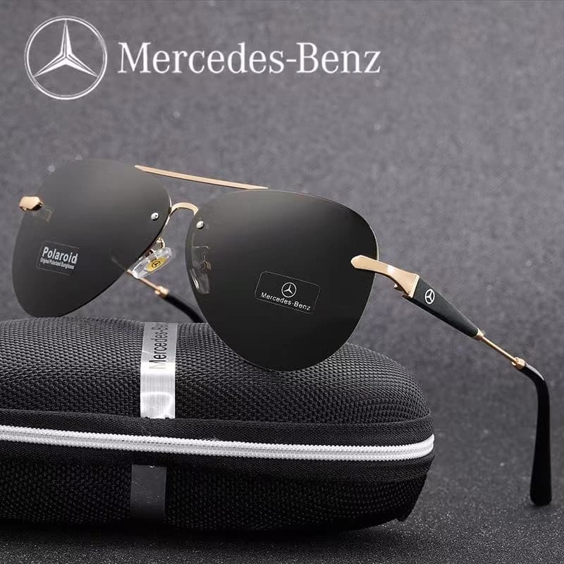Novos Óculos de Sol Masculinos Mercedes-Benz, Óculos de Sol Polarizados de Metal para Condução TSIE