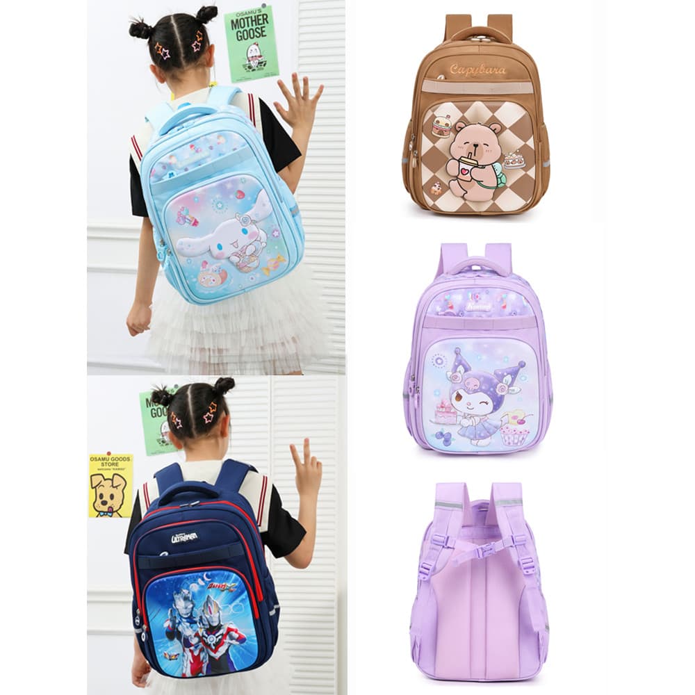 Yugui Big Ear Dog Schoolbag 4 Big Girl Kuromi High-End Mochila Multi-camadas Mochila 2-6 Graus