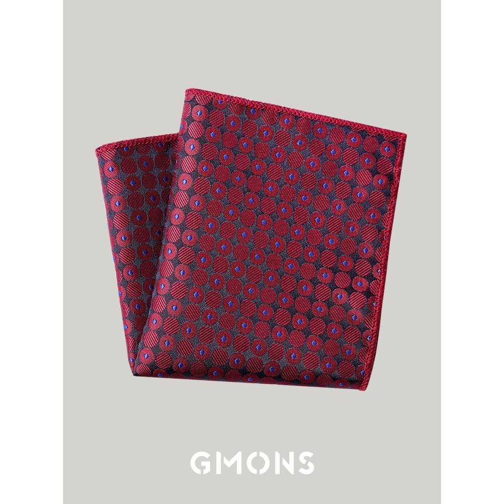 Giyomon terno bolso quadrado lenço masculino terno Formal grande vermelho redondo Jacquard lenço de peito lenço de seda