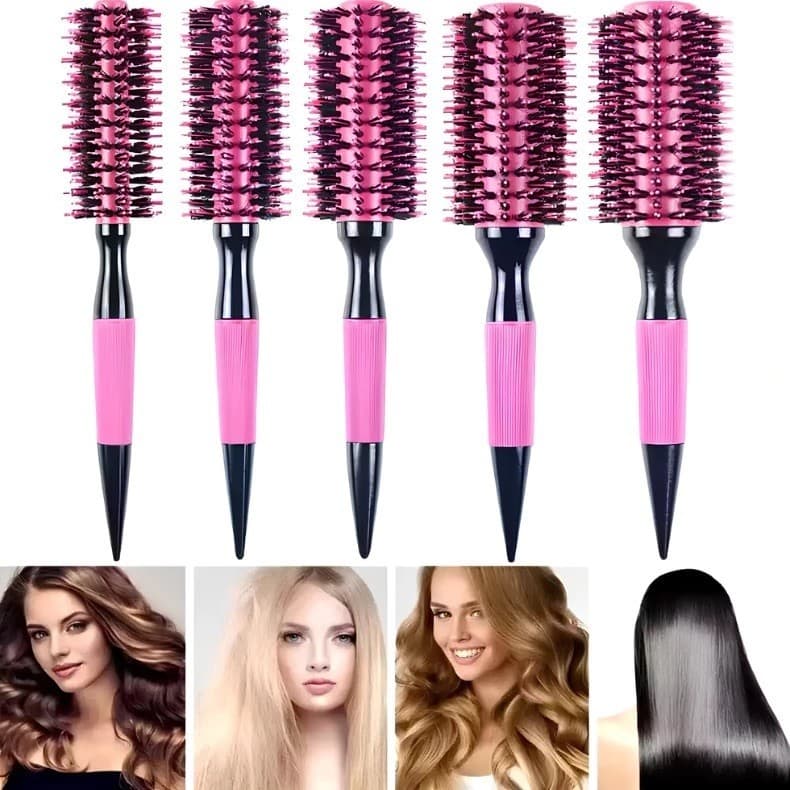 Escova Térmica de Cabelo com Cerdas de Javali Secagem Rápida e Modelagem Profissional GALAXY