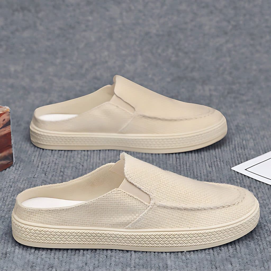 Chinelos masculinos verão respirável Casual leve meia chinelos de um Pedal velho pequim sapatos de pano linho sapatos de