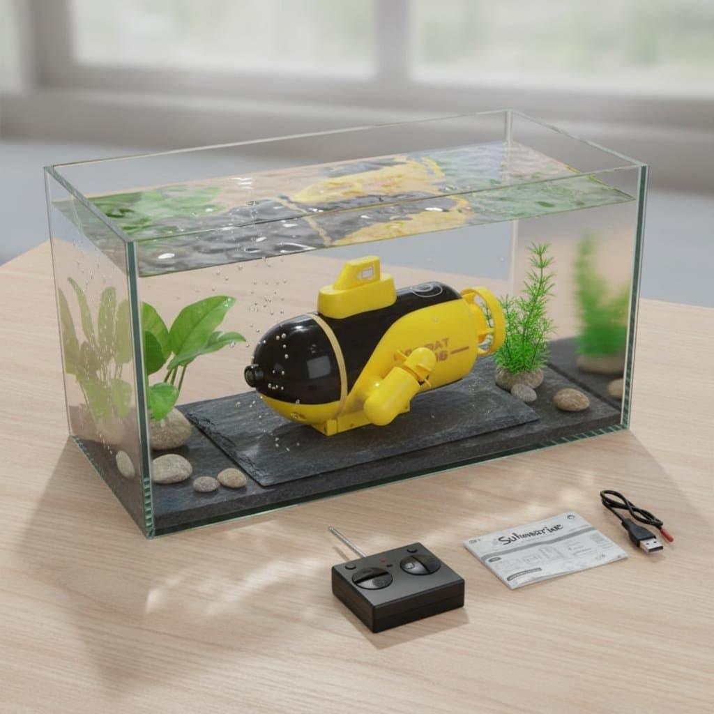 Brinquedo De Navio Subaquático Com Controle Sem Fio À Prova D'água , Mini Ativado Por Energia Automática Para Banheira