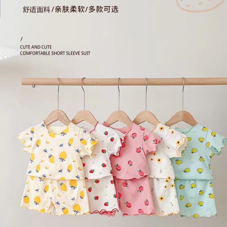 Verão meninas versão coreana pijamas meninas rendas finas de manga curta Shorts terno princesa roupas de casa das crianç