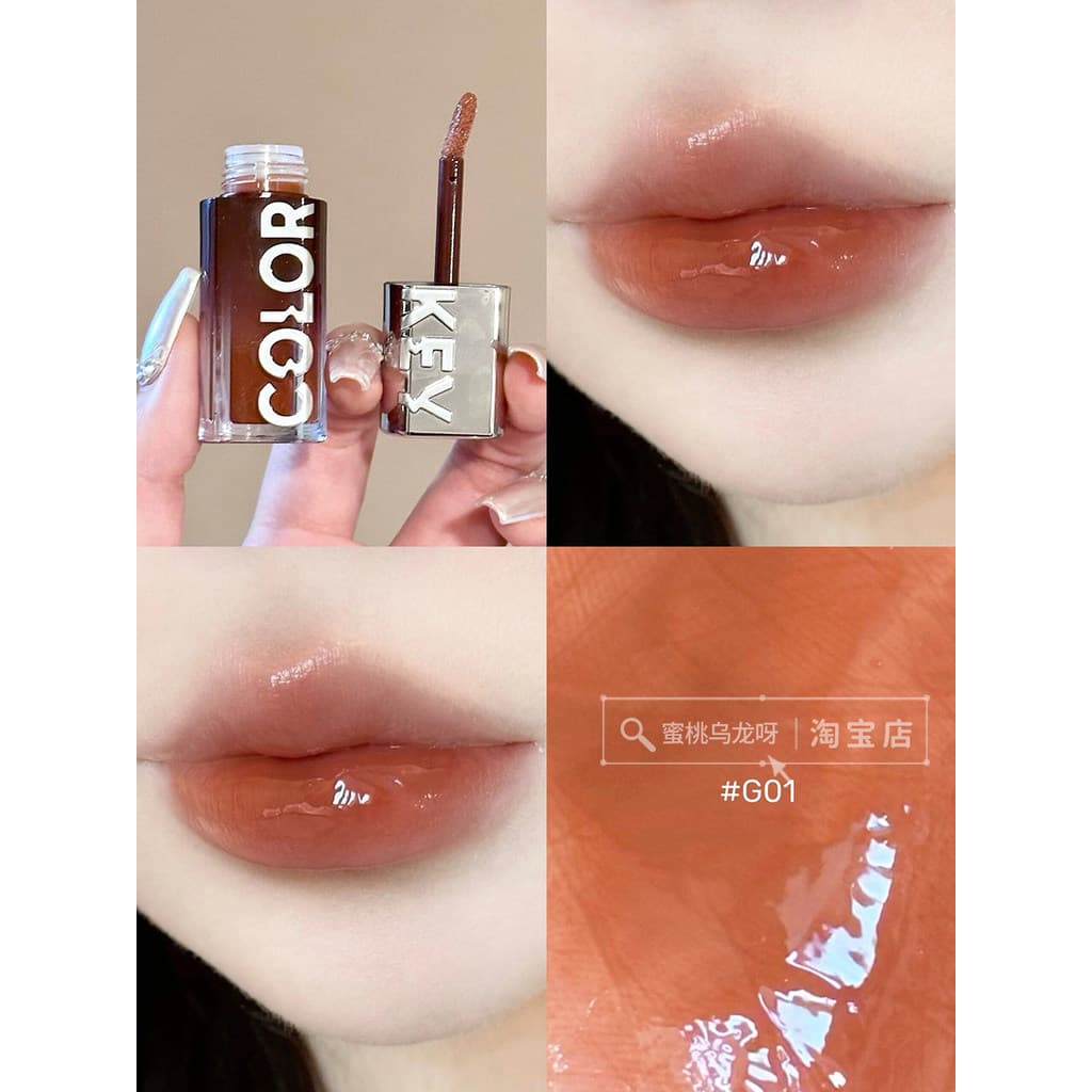 Tecnologia Refrato 3D!Colorkey colorkey colorkey perseguindo luz brilho labial espelho água brilhante brilho labial G01
