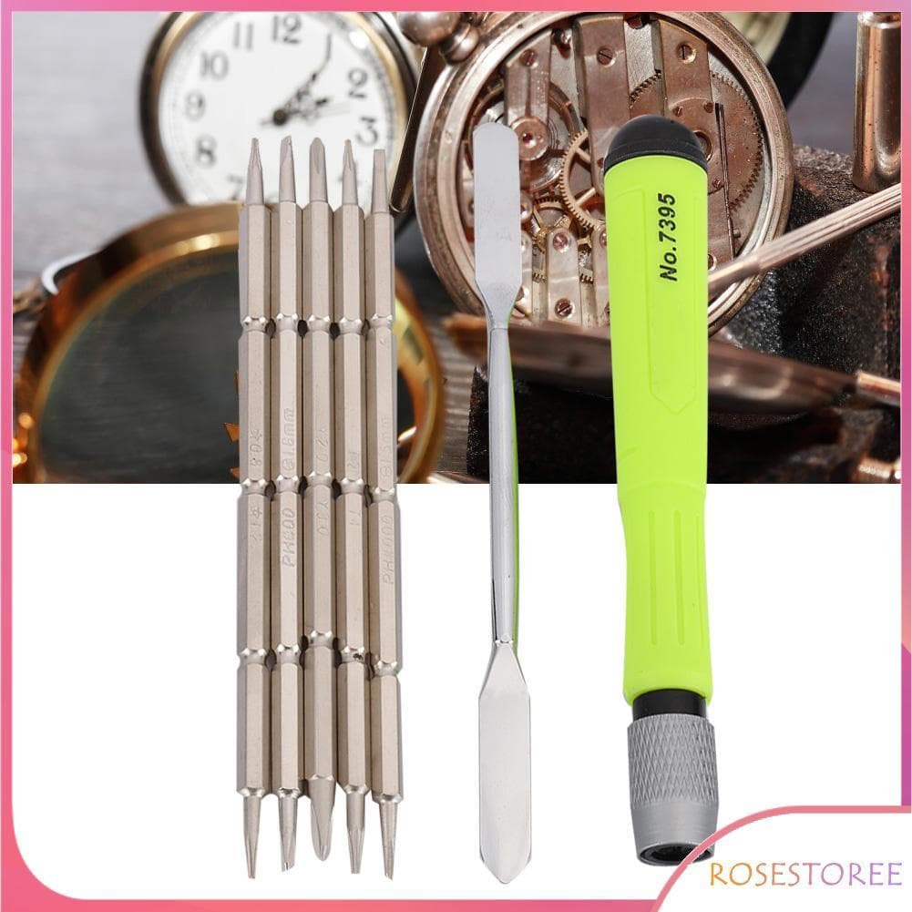Rosestoree ZJchao Conjunto de ferramentas de reparo profissional de aço inoxidável com 6 peças de bits para manutenção