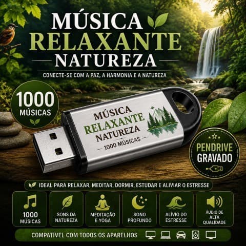 Pendrive De Muicas RELAXANTE NATUREZA