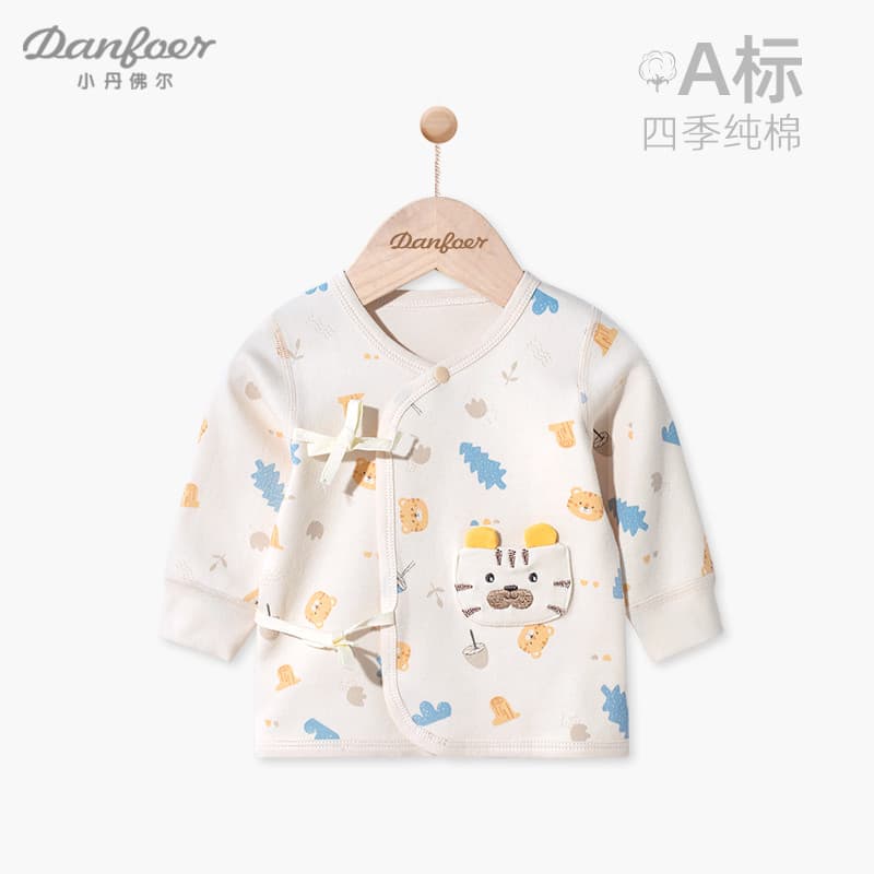 Bebê recém-nascido 0-6 meses roupas de algodão puro ano do tigre primavera outono bebê manga comprida topo rendas monge