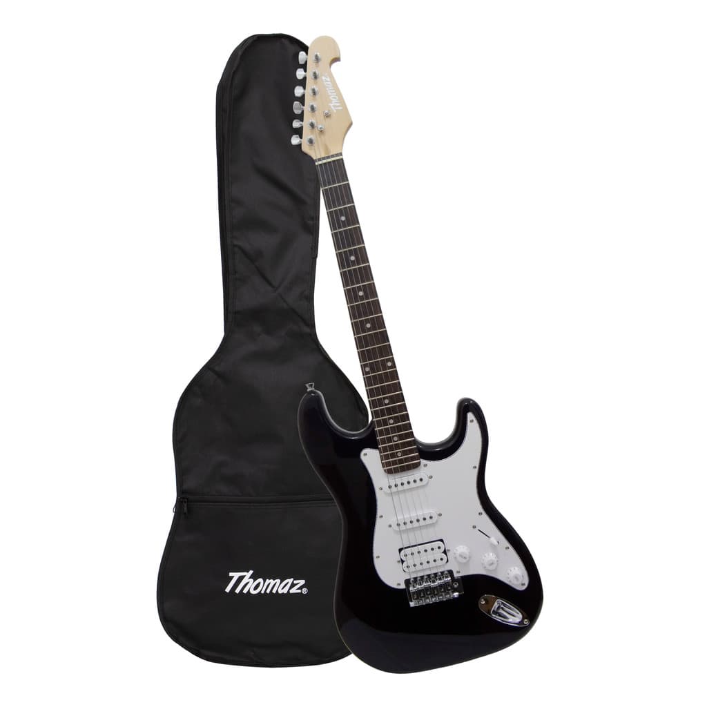 Kit Guitarra Elétrica TEG 310 Preto com Capa Thomaz