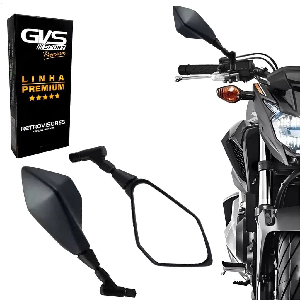 Retrovisor Kawasaki Z400 Giro 360 lente Convexa P Moto Honda
