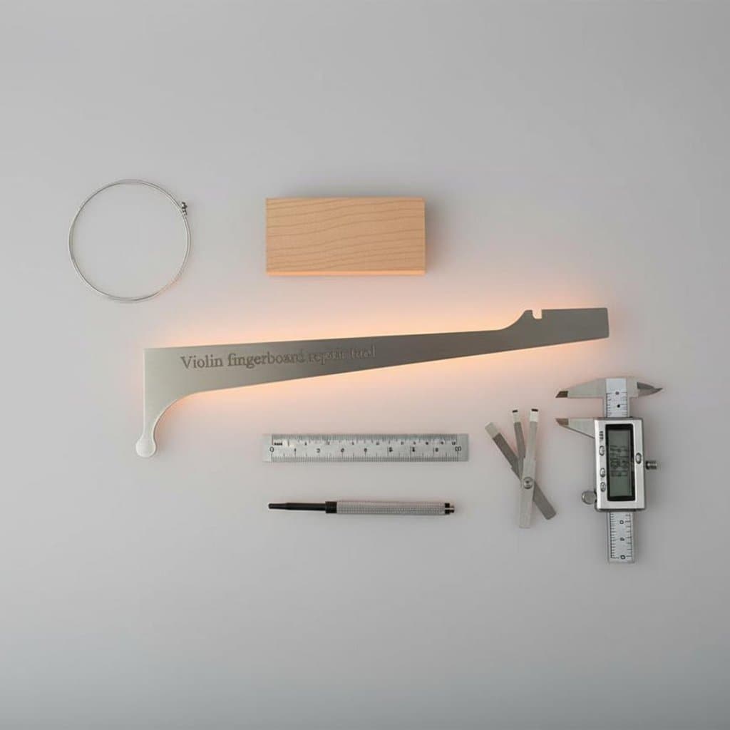 Ferramenta De Reparo De Escala De Violino , Medição Precisa , Medidor De Configuração De Instrumento De Aço Inoxidável ,