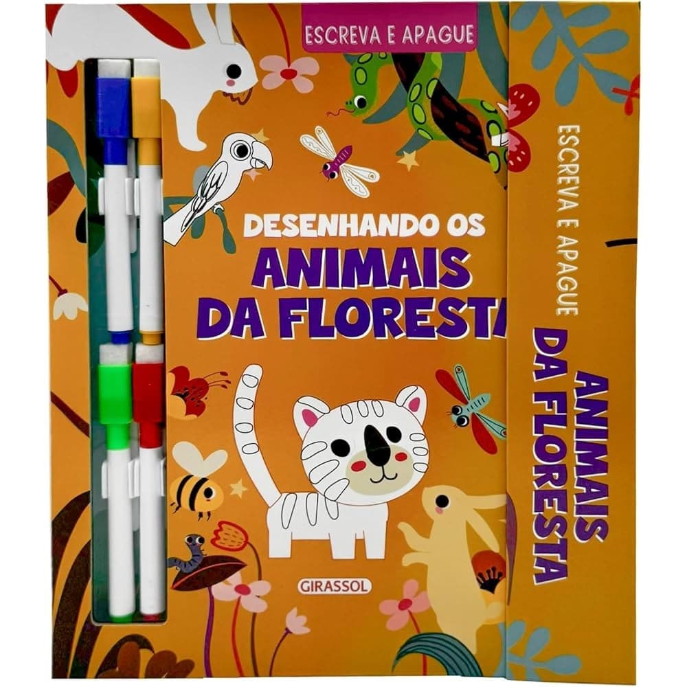 Escreva e Apague: Desenhando os Animais da Floresta autor Girassol