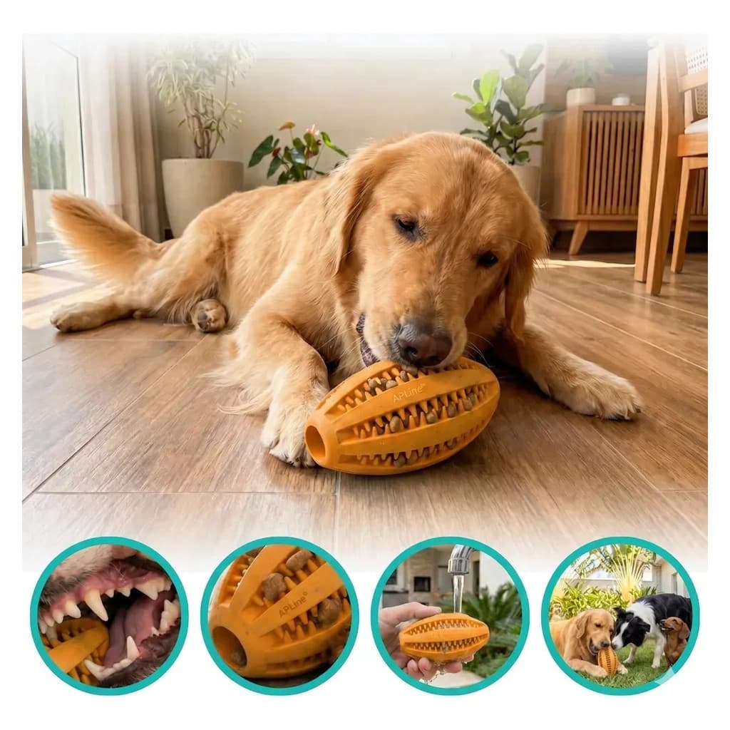Petisqueira Para Cães Pet Cor Laranja Brinquedo Mordedor Anti Ansiedade Alívio De Estresse Limpeza Dental Higiene Bucal
