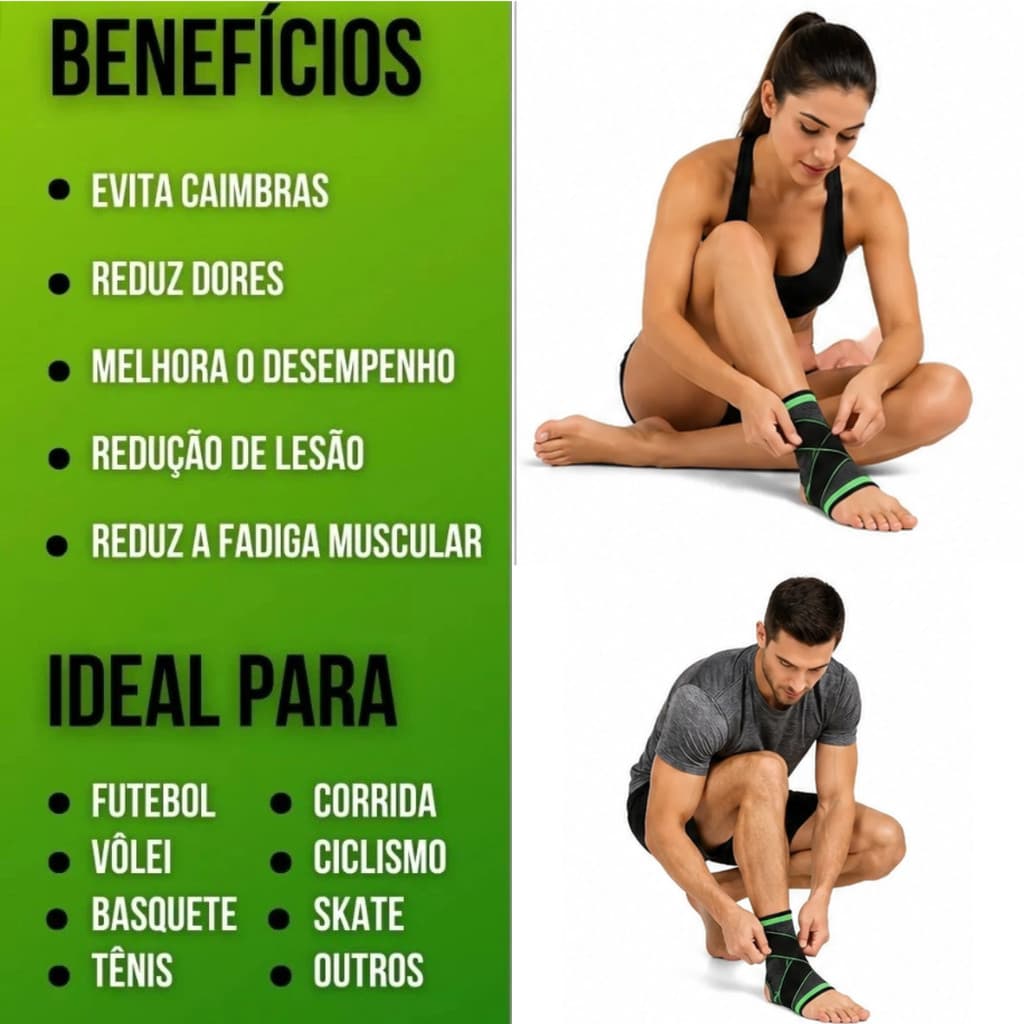 Tornozeleira de Compressão Ortopédica Estabilizadora Exercícios Fitness Esportes