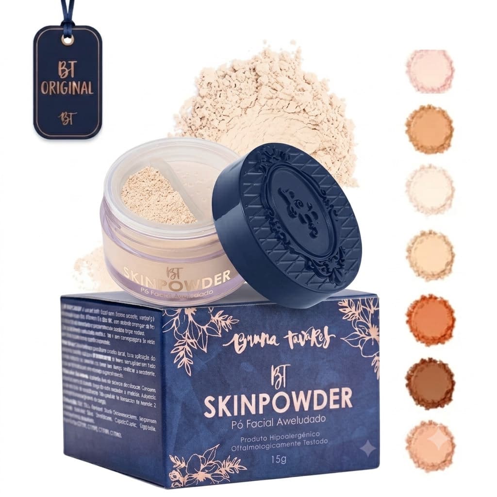 Pó Solto BT Skin Powder Bruna Tavares | ORIGINAL  | Controle da Oleosidade | Longa Duração