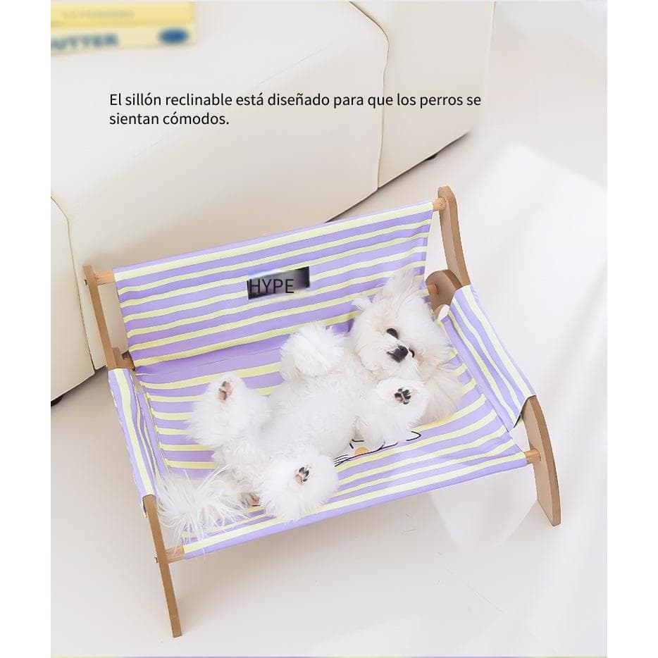 Cama De Madeira Para Animais De Estimação , Rede Elevada Gatos , Sofá Removível E Respirável , Espreguiçadeira Cães Pequ