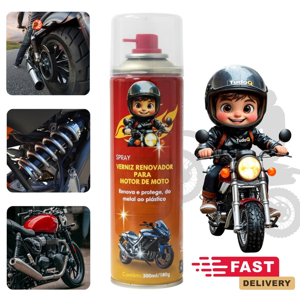 Verniz Brilho Motor e Carenagem TudoQ 300ml 180g  Moto Na Estrada
