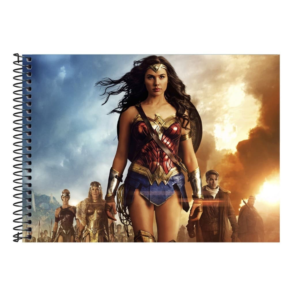 Caderno De Desenho Mulher Maravilha Escolar