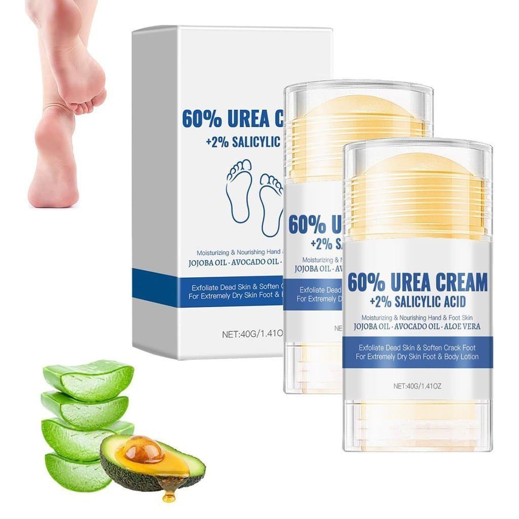 Creme Hidratante para os Pés com 60% de Ureia, Anti-Rachaduras, Novo Modelo 2026, Hidrata e Alivia Pés Secos e Rachados,