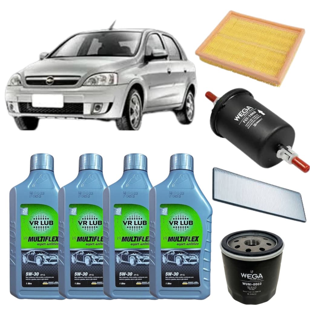 KIT TROCA DE ÓLEO + TODOS OS FILTROS  CORSA "C" CORSÃO 2009 A 2012 (Escolha o Kit) - Auto Express