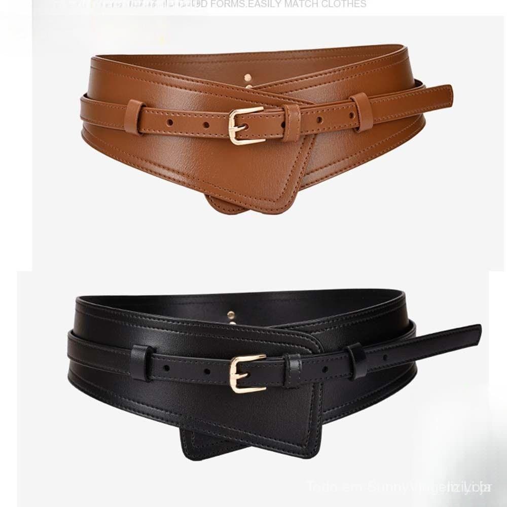 OYY Cinto , Cintos Largos Com Fivela De Liga Emagrecedora Elásticos De Couro PU De Cintura Fashion Para Vestido Feminino