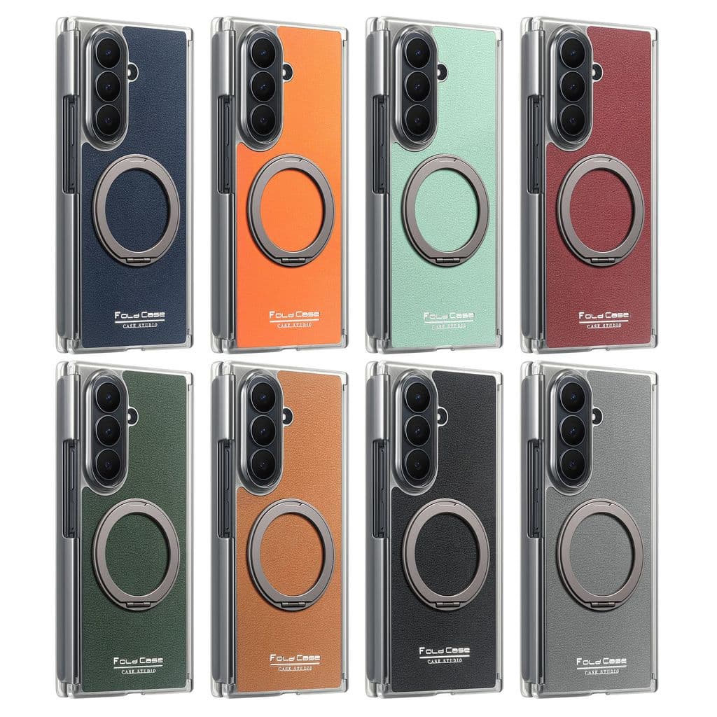 Adequado para Galaxy Z TriFold caso de telefone suporte rotativo eixo Central magnético Samsung zfold7 capa protetora