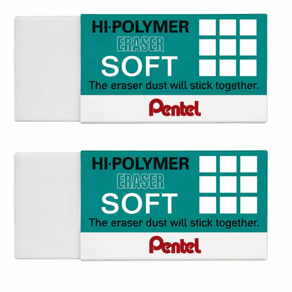 Borracha Técnica Sem Sujeira Premium Pentel - Kit 2 Unidades
