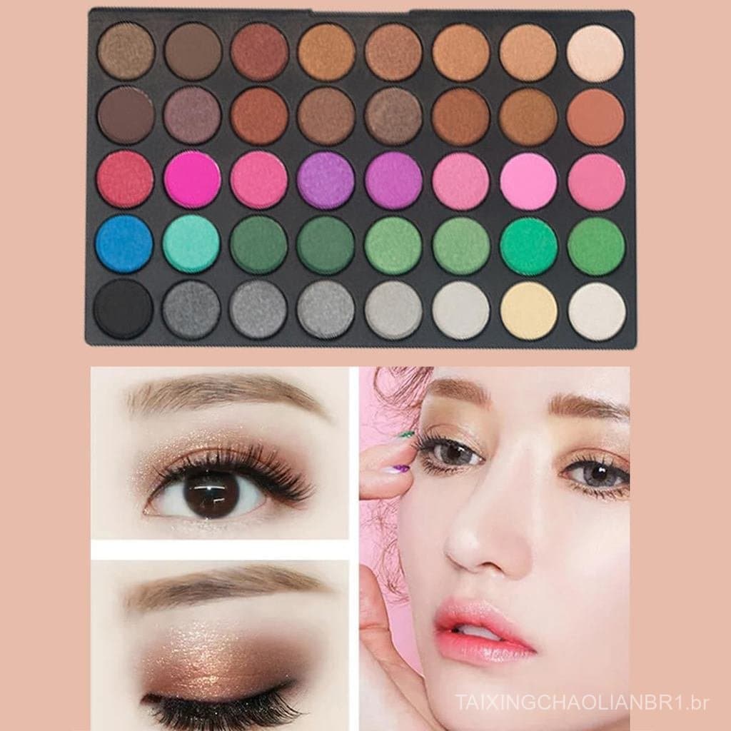 Paleta de Sombras para Olhos com 120 Cores, Paleta de Sombras à Prova d'Água de Longa Duração, Paleta de Maquiagem com A
