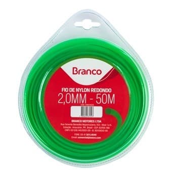 Fio Nylon Reforçado Redondo P/ Roçadeira E Aparador 2mm 50m