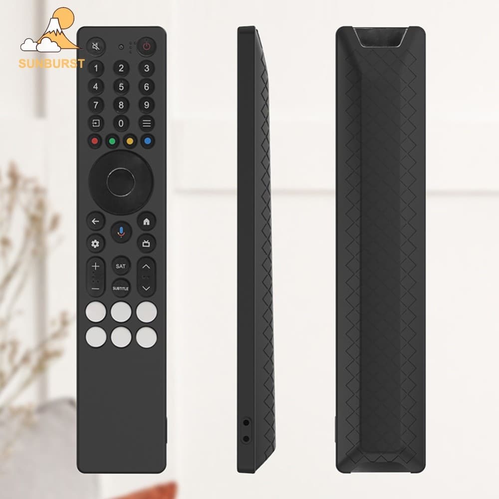[Sunburst1 . br] Para TCL RC833A Capa Protetora De Controle Remoto De Silicone Com Cordão (Preto)