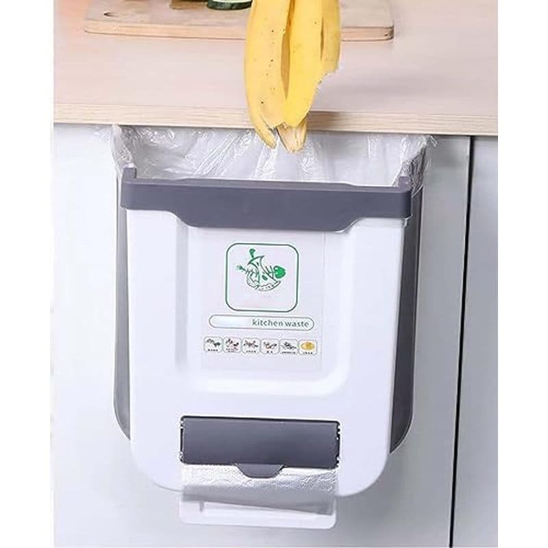 Lixeira De Cozinha Suspensa , Dobrável De 2.6 Galões , Lata De Lixo Plástico Para Armário , Carro , Quarto , Banheiro ,