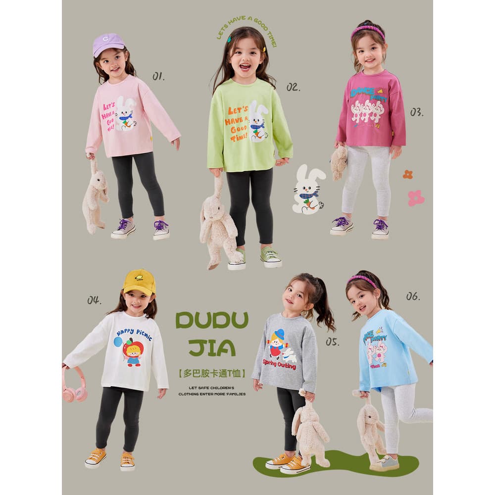 Dudujia meninas outono camiseta All-Match manga comprida bebê menina em torno do pescoço camisa de fundo roupas de bebê