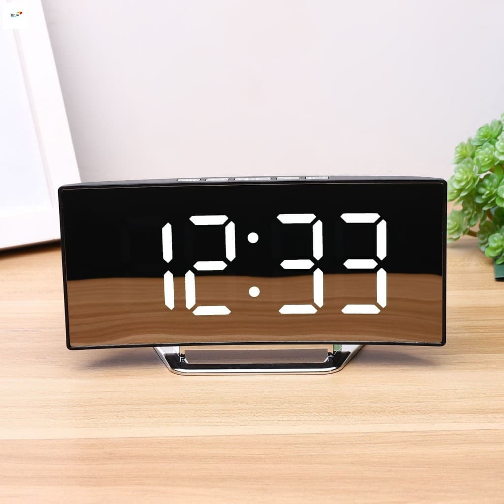 Despertador Digital De 7 Polegadas-Design Curvo Com Display Grande LED Para Quarto