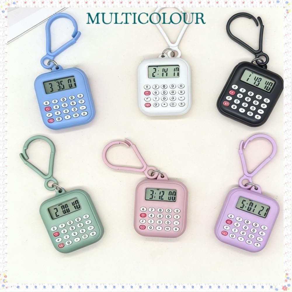 Mini calculadora multicolorida, dispositivo eletrônico portátil multifuncional, display de 8 dígitos HWTP