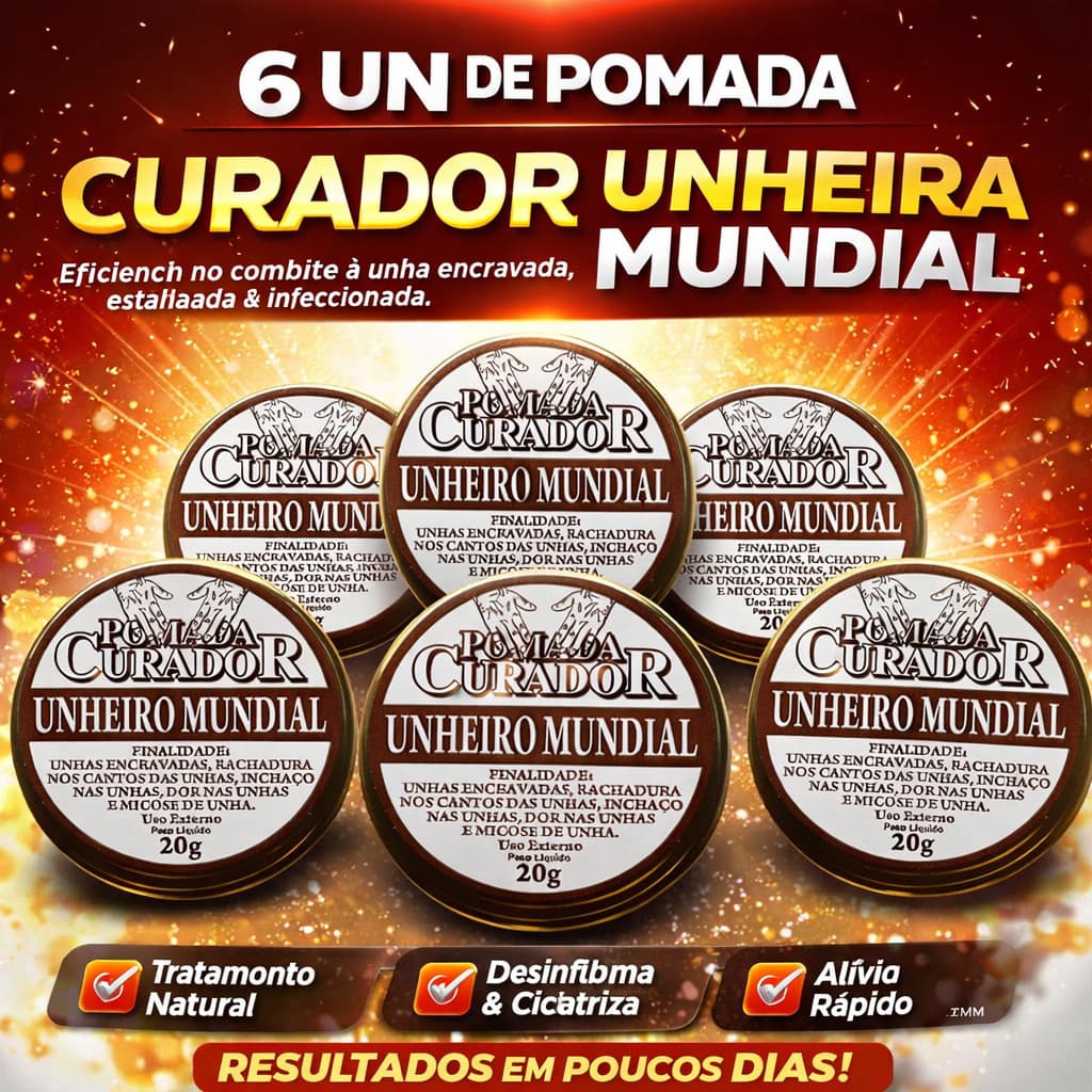 6 UN Pomada Curador Unheira Mundial - 20g