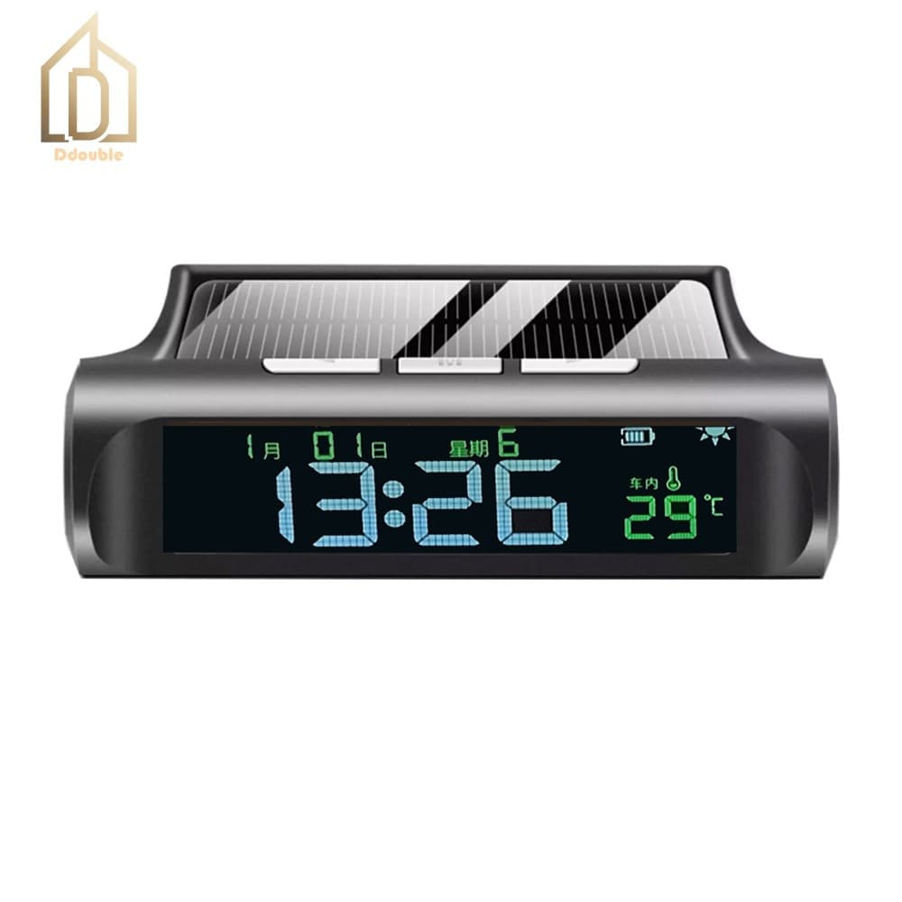 Relógio Digital Para Painel De Carro Com Display Grande De Temperatura De Data E Hora Veículos Uso Externo [Ddouble.br]