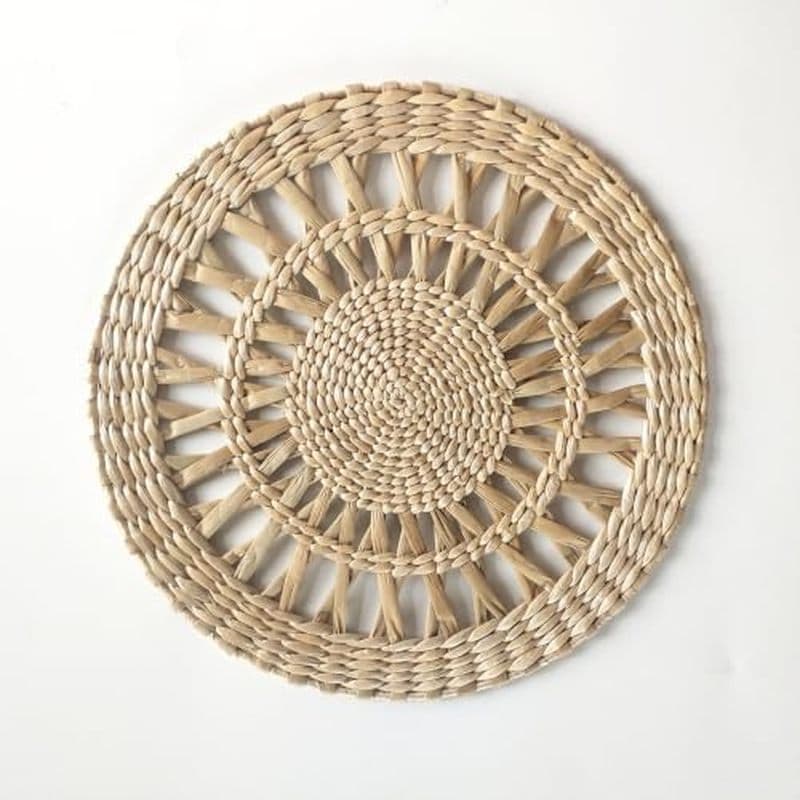 Decoração De Cesta De Parede Tecida , Suspensão Marroquina De Ervas Marinhas Naturais Para Cabeceira De Quarto De Sofá ,