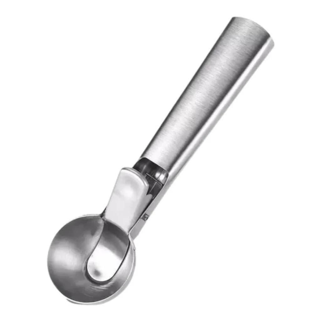 Colher Concha Pegador Sorvete Inox Bola Ejetor Profissional