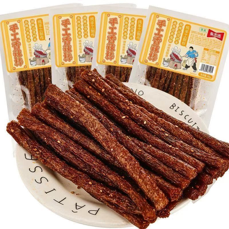 Tiras picantes feitas à mão em estoque pronto quatro sabores viciante realmente perfumado Zhu Zhiyuan tiras picantes inf