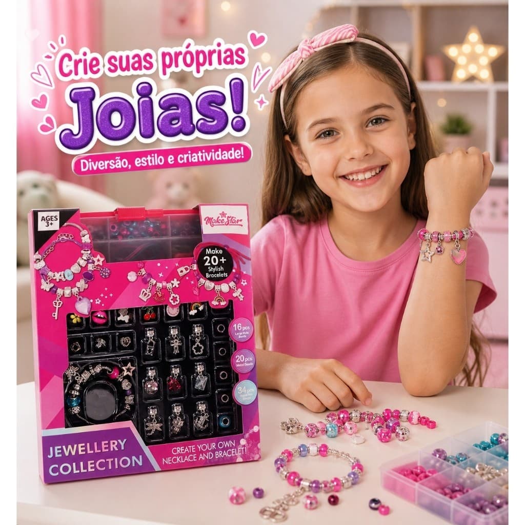 Maleta Organizador Miçangas Bijuterias Artesanato Acessórios Organizador Prático