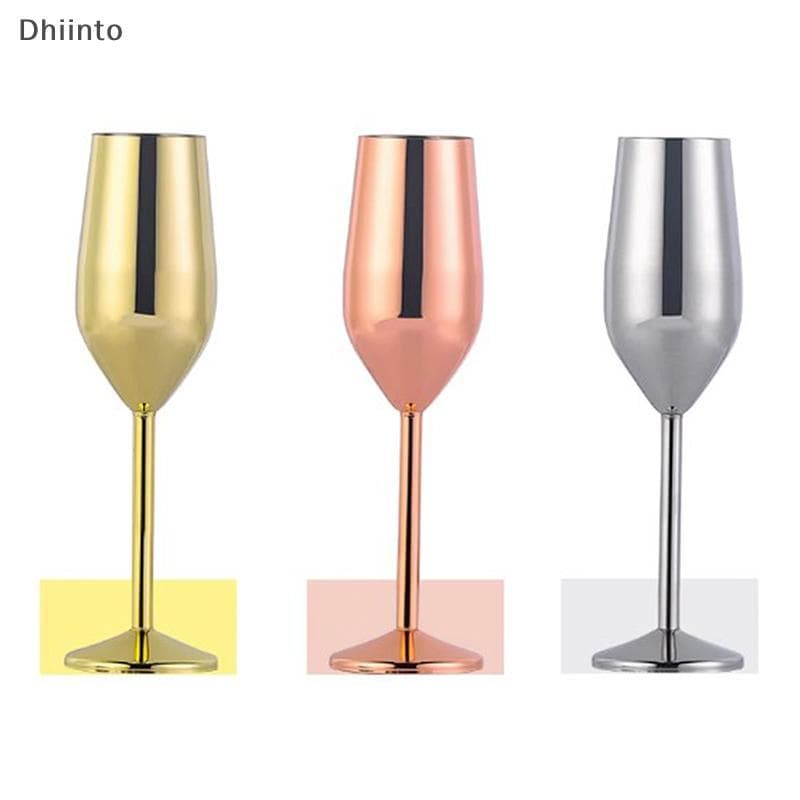 [Dhiint] Taças De Aço Inoxidável De 220ml , Suco De Vidro Vermelho , Bebida , Taça De Champanhe , Utensílios Para Bebida