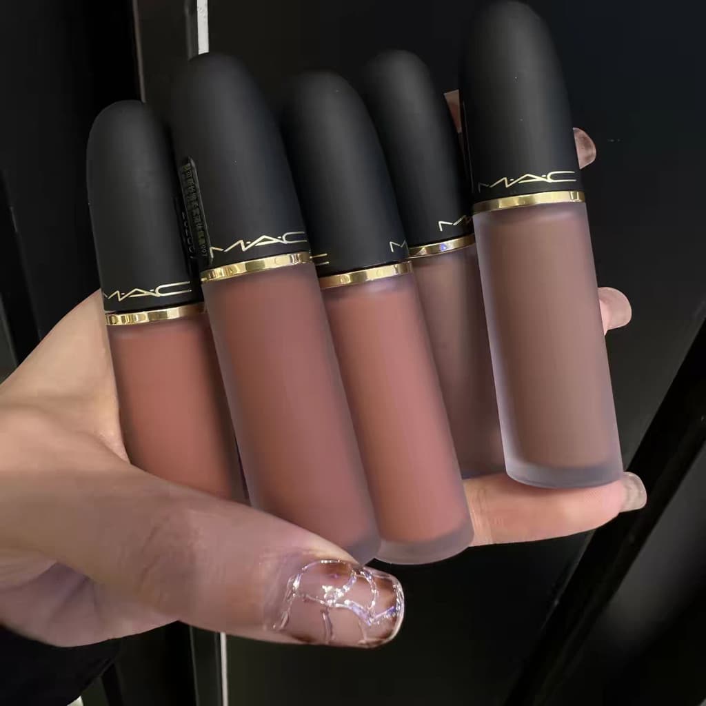 MAC Cosmetics Powder Kiss Liquid Lipcolor 5ml, Brilho Labial Líquido Mac, Batom Líquido, Hidratante Labial