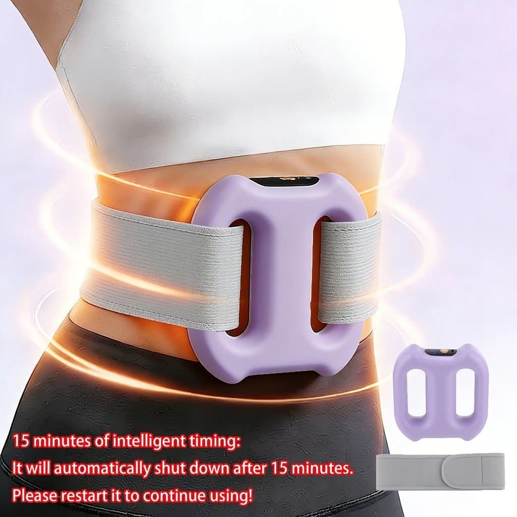 Massageador Muscular de Percussão para Tecidos Profundos, Massageador Elétrico de Fáscia com Cinto, 3 Modos e 5 Intensid